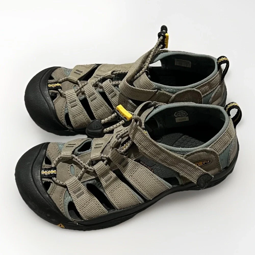 Keen Newport H2 Shoes Kids Tan Gray Sandals Water Closed Toe Washable Sz Youth 4